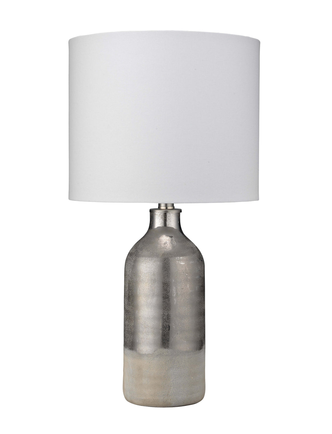 Varnish Ceramic Table Lamp, Silver