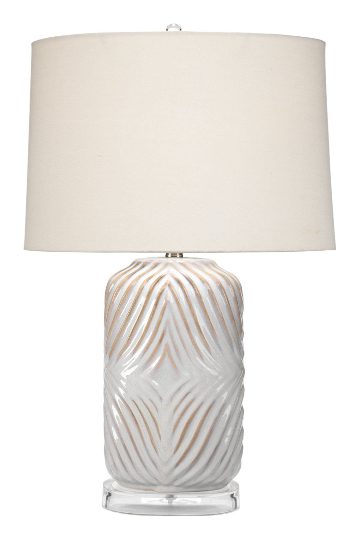 Harper Ceramic Table Lamp, White