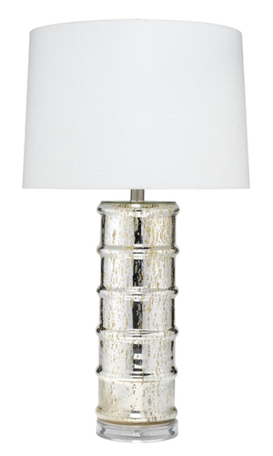 Irene Glass Table Lamp, Silver