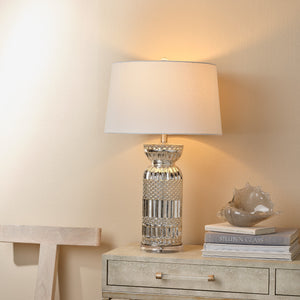 Isla Glass Table Lamp, Silver