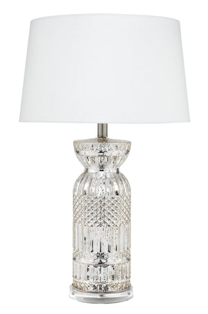 Isla Glass Table Lamp, Silver