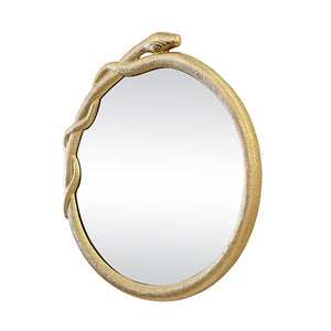 Lucius Round Mirror in Gold