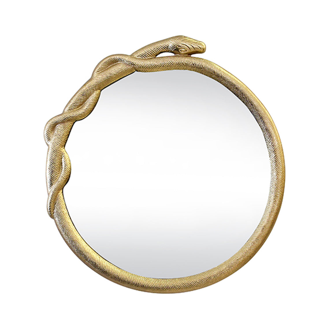 Lucius Round Mirror in Gold