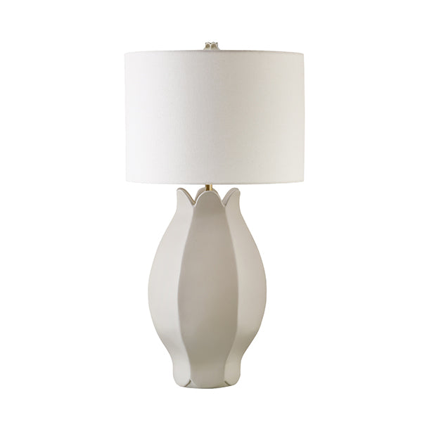 Mae Table Lamp in Beige Glaze