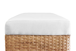 Maldives Bench in Ivory Linen Fabric