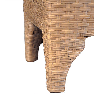 Maldives Bench in Ivory Linen Fabric