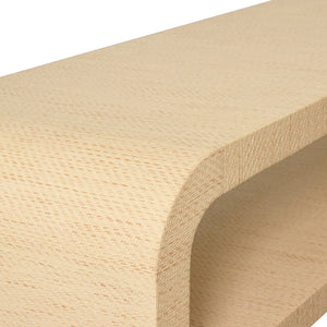 Marshall Console Table in Natural Grasscloth