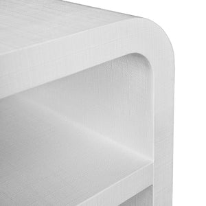 Marshall Console Table in Textured White Linen