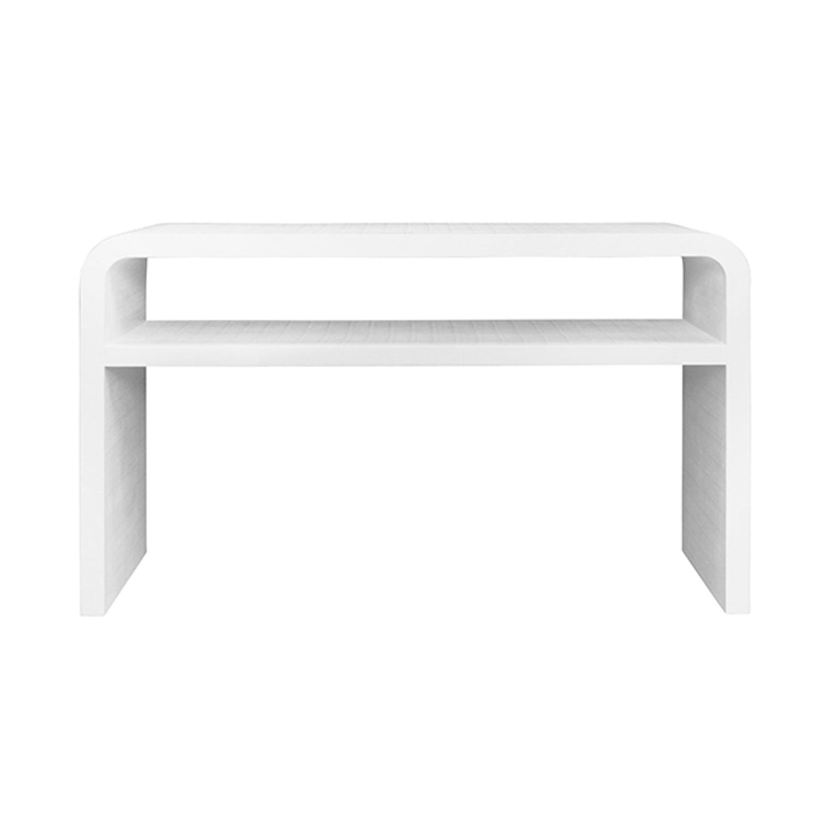 Marshall Console Table in Textured White Linen