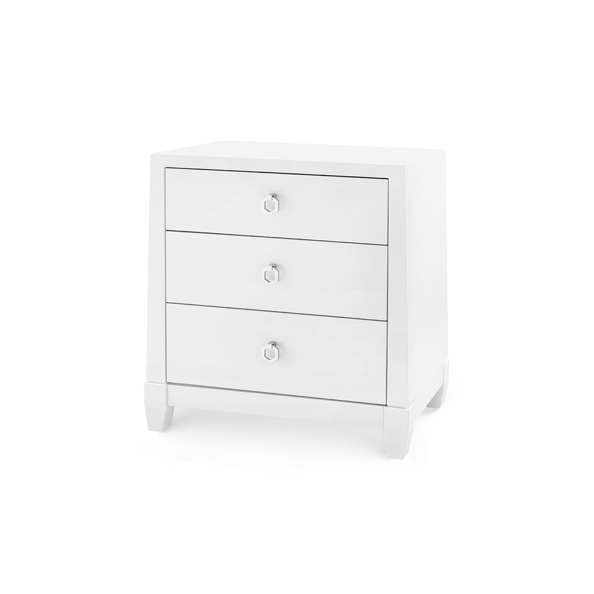 Madison 3-Drawer Side Table, Chiffon White | Madison Collection | Villa & House