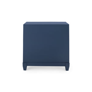 Madison 3-Drawer Side Table, Navy Blue Lacquer | Madison Collection | Villa & House