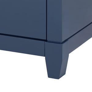 Madison 3-Drawer Side Table, Navy Blue Lacquer | Madison Collection | Villa & House