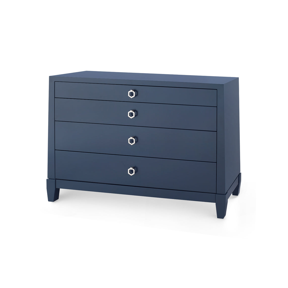 Madison Large 4-Drawer, Navy Blue Lacquer | Madison Collection | Villa & House