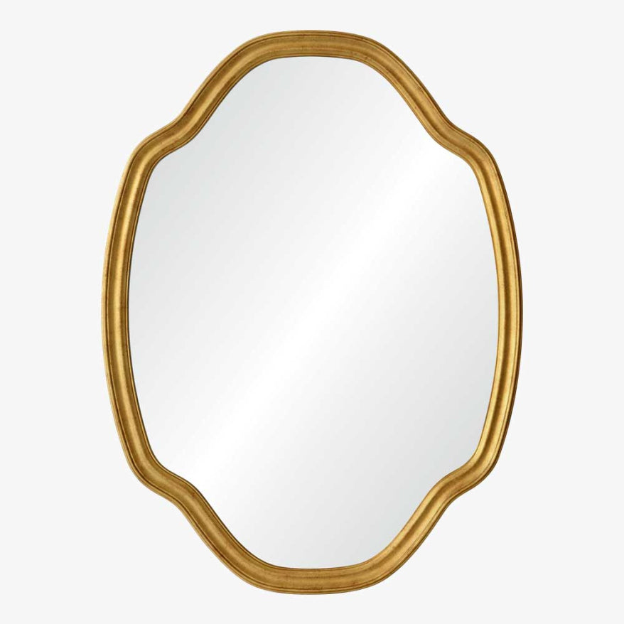 Antique Brass Leaf Mirror