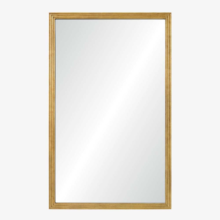 Antique Brass Leaf Mirror