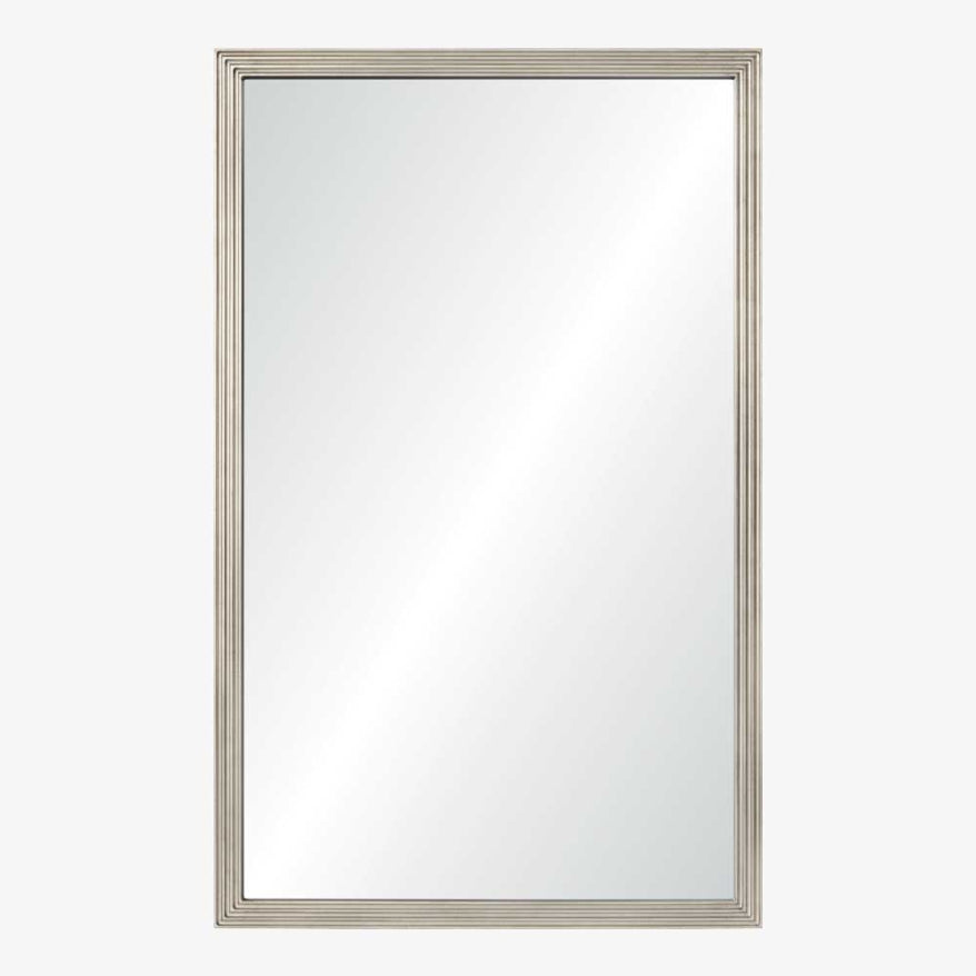 Antique Pewter Leaf Mirror