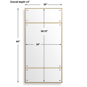 Uttermost Wrenton Brass Rectangular Mirror