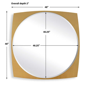 Uttermost Neilia Round Brass Mirror