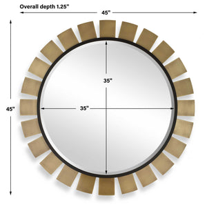 Uttermost Toluca Round Brass Mirror