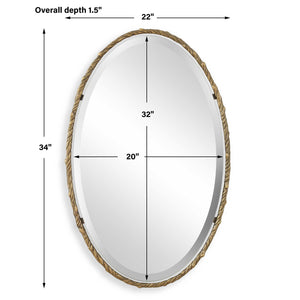 Uttermost Twisted Branch Oval Mirror