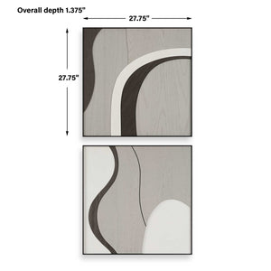 Uttermost Joel Modern Wood Wall Art Set/2