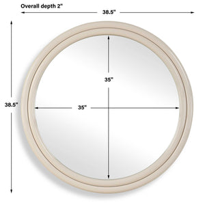 Uttermost Florian Warm White Round Mirror