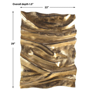 Uttermost Undulate Outdoor Gold Wall Panel