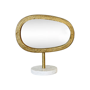 Moe Mirror in Aged Glod Finish