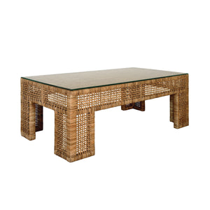 Montauk Wide Rectangular Rattan Coffee Table