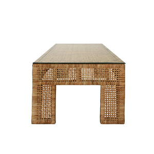 Montauk Wide Rectangular Rattan Coffee Table
