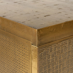 Mark 3-Drawer Side Table, Antique Brass | Mark Collection | Villa & House