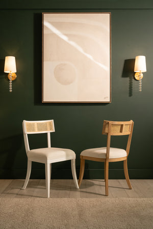 Worlds Away Britta Klismos Chair - White Lacquer