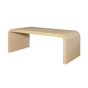 Newbury Coffee Table in Natural Grasscloth