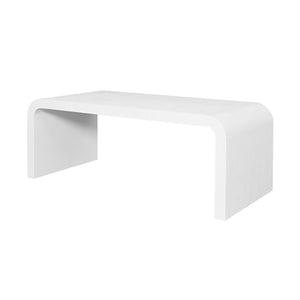 Newbury Coffee Table in Textured White Linen