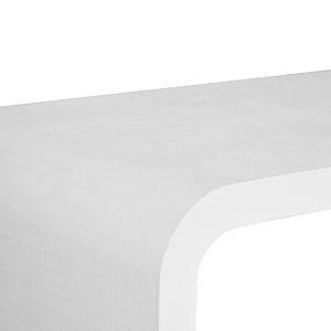Newbury Coffee Table in Textured White Linen