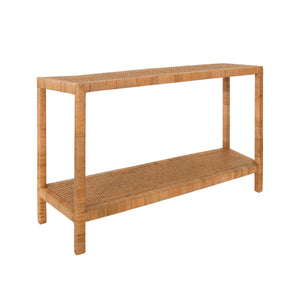 Newton Two Tier Console in Natural Rattan