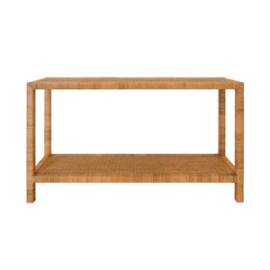 Newton Two Tier Console in Natural Rattan