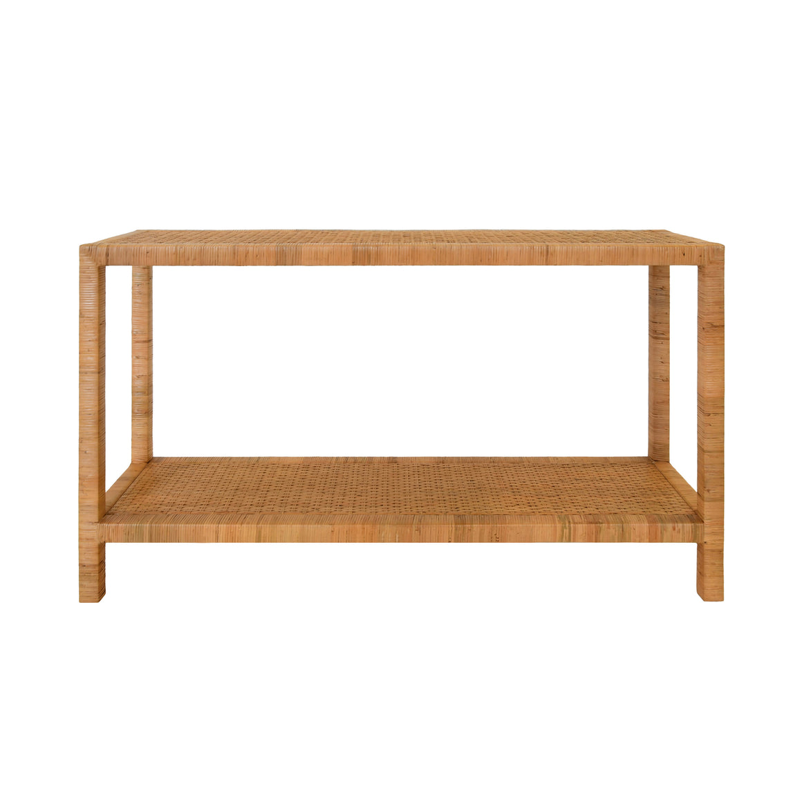 Newton Two Tier Console in Natural Rattan