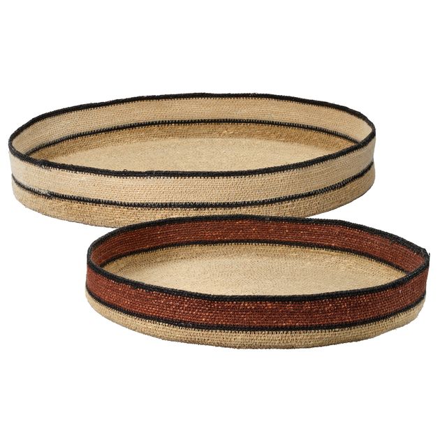 Scarab Seagrass Trays (Set of 2), Natural
