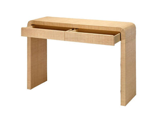 Montecito 2-Drawer Raffia Console Table