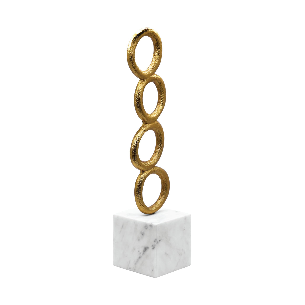 Omar Stacked Circle Shaped Brass Sculpture