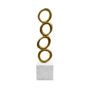 Omar Stacked Circle Shaped Brass Sculpture