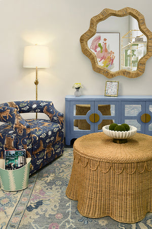 Komodo Mirror in Natural Rattan Frame