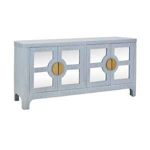 Opal Mirror in Painted Light Blue
