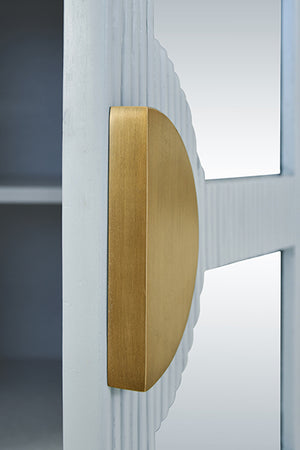 Opal Mirror in Painted Light Blue