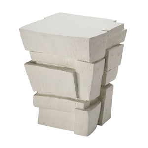 Brick Fiber Glass Side Table