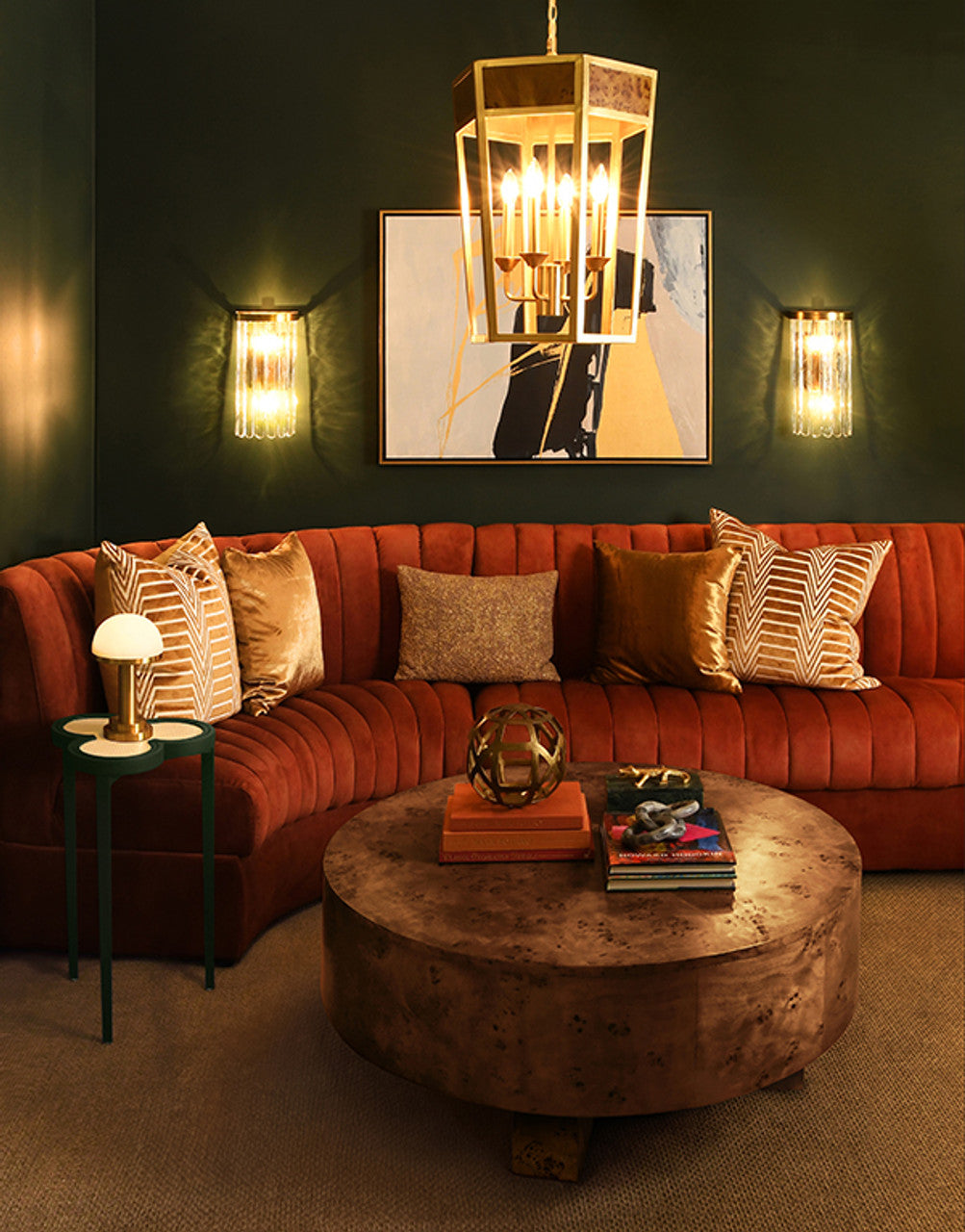 Oslo Thick Top Coffee Table With Cross Base In Dark Burl Wood