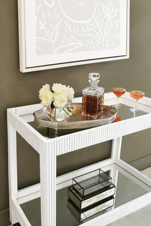 Otis Bar Cart in White Washed Oak