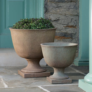 Hampstead X-Large Cast Stone Urn Planter - Aged Limestone