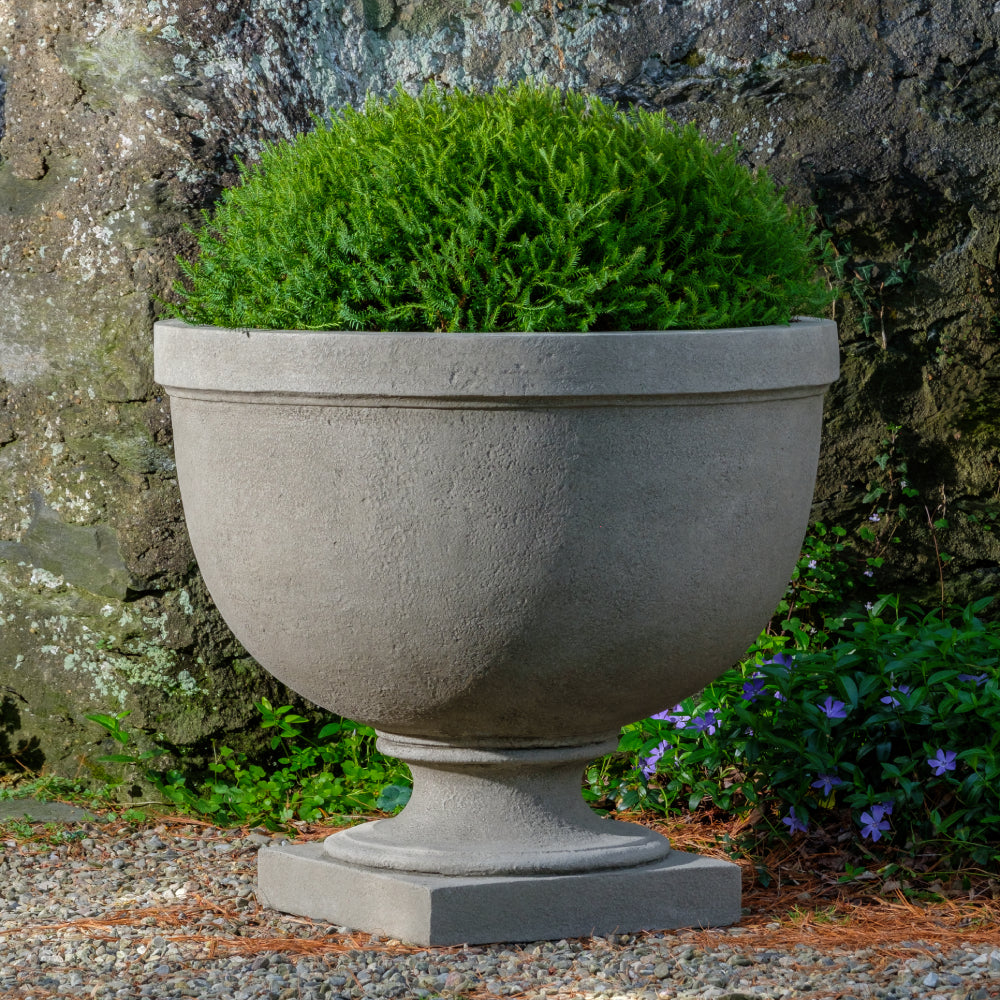 Huntington Cast Stone Urn Planter - Greystone